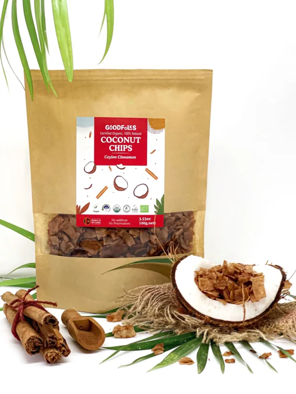 Goodfolks All Natural Coconut Chips - Organic - No refined Sugar - from Sri Lanka