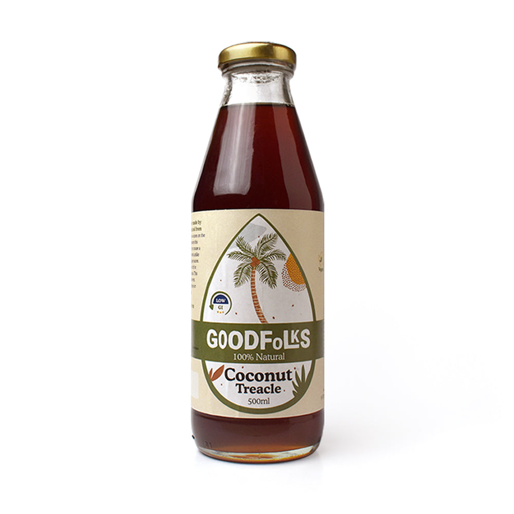 Sri Lanka certified organic coconut treacle from Goodfolks is a natural sweetener. This is also sometimes referred to as certified organic vegan coconut syrup from Sri Lanka. Delivering internationally. Made in Sri Lanka product.