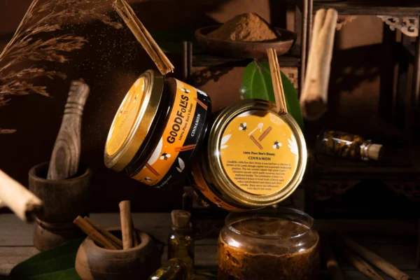 Goodfolks Ayurveda Blend - Sri Lanka Medicinal Bee Honey and Organic Ceylon Cinnamon Powder