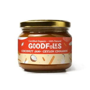 Goodfolks Organic Coconut Jam - Ceylon Cinnamon - vegan - plant-based, gluten free, sugar free, healthy spread