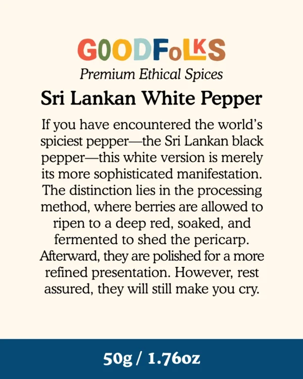 Organic Ceylon White Pepper from Sri Lanka - Goodfolks - Sri Lanka Spice Exporter