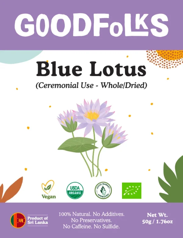 Organic Sri Lanka Blue Lotus Flower Dried Whole