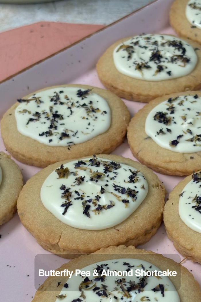 Butterfly Pea and Almond Shortbread Cookie