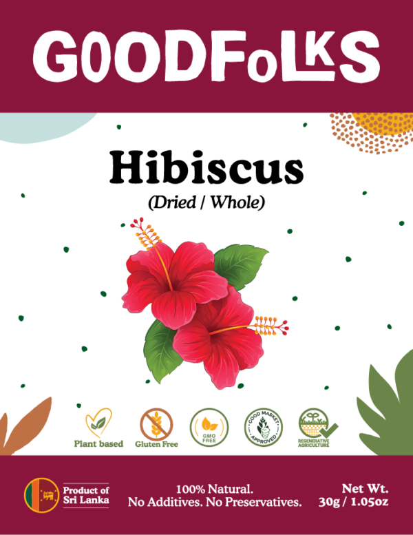 Sri Lanka Hibiscus Dried Whole