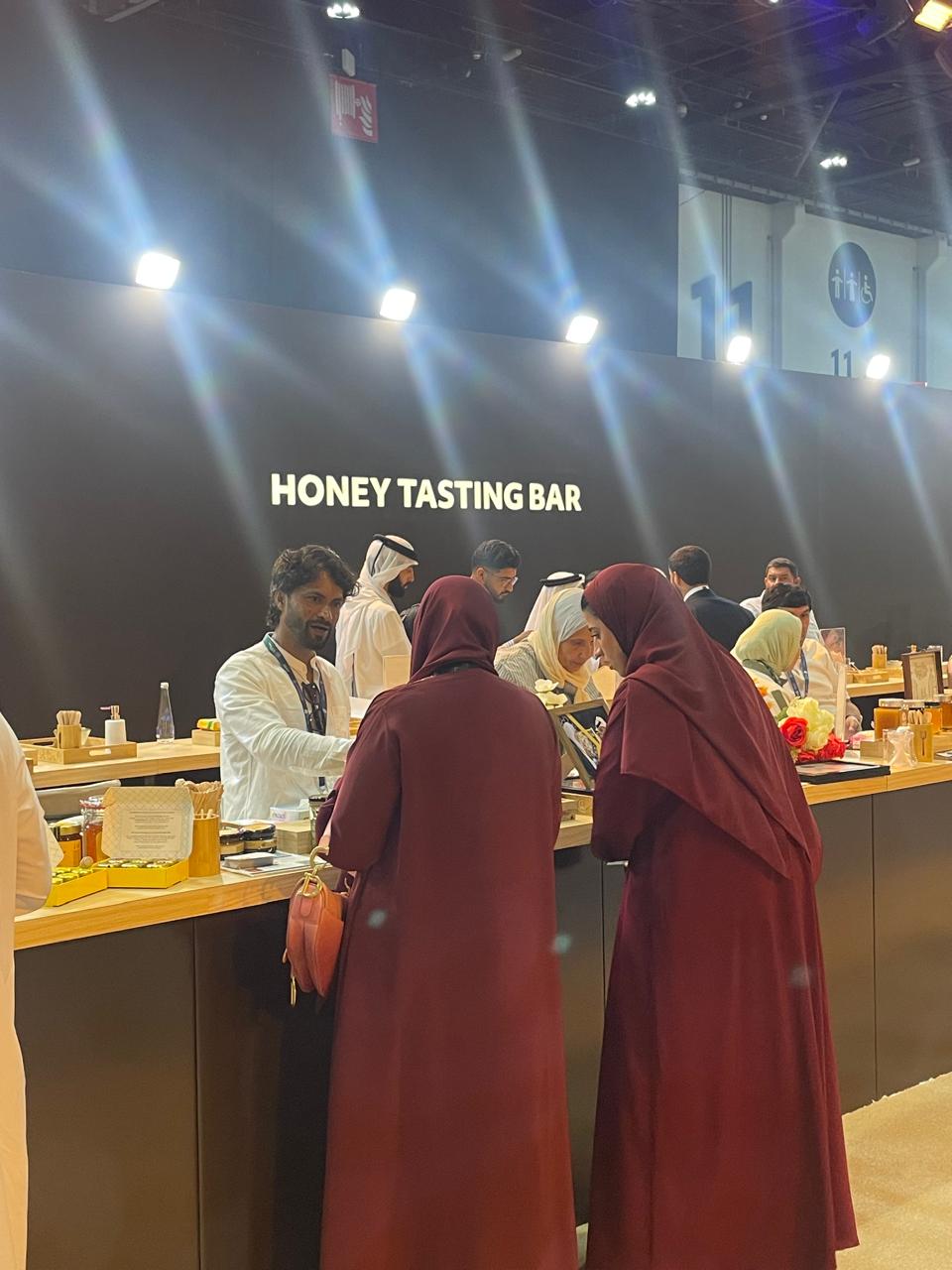 Visitors tasting Sri Lankan bee honey at the Global Honey Tasting Bar, Global Food Week 2026
