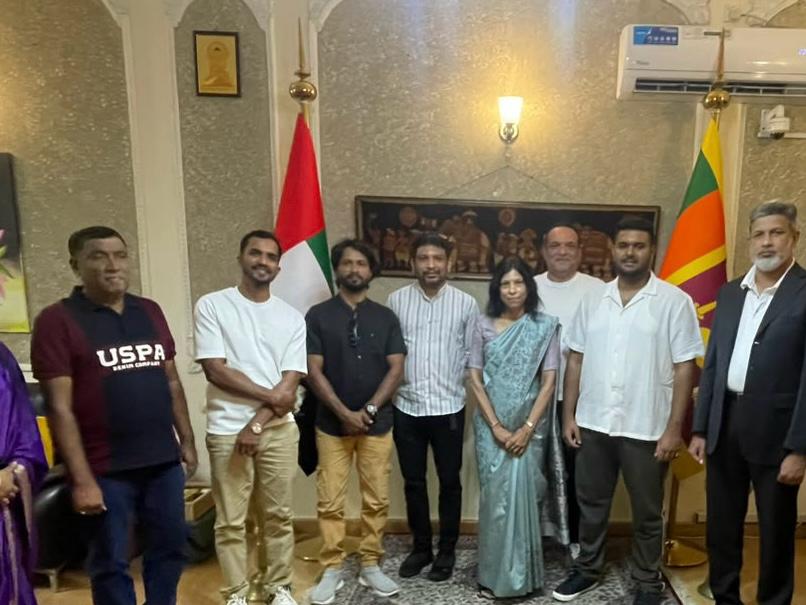 The Goodfolks team with officials at the Sri Lanka Embassy in the UAE